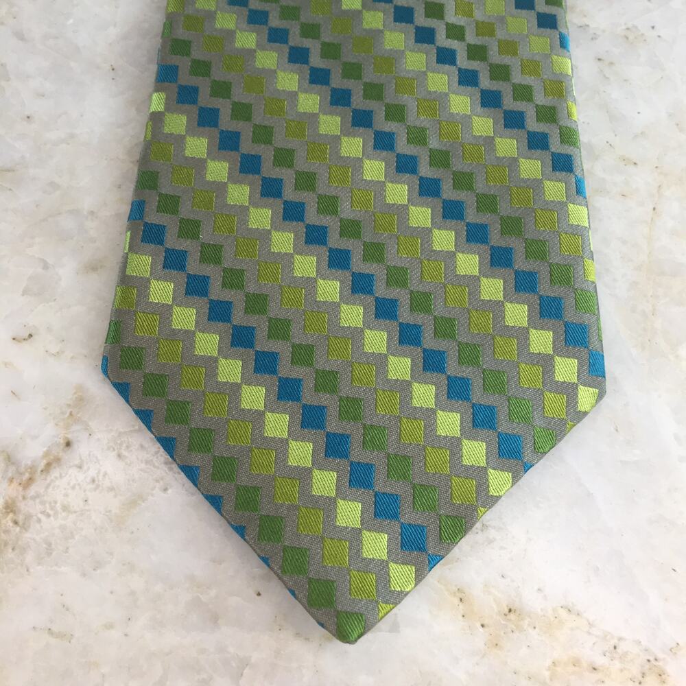 INSIGNIA GREEN TURQUOISE, ALL SILK TIE
